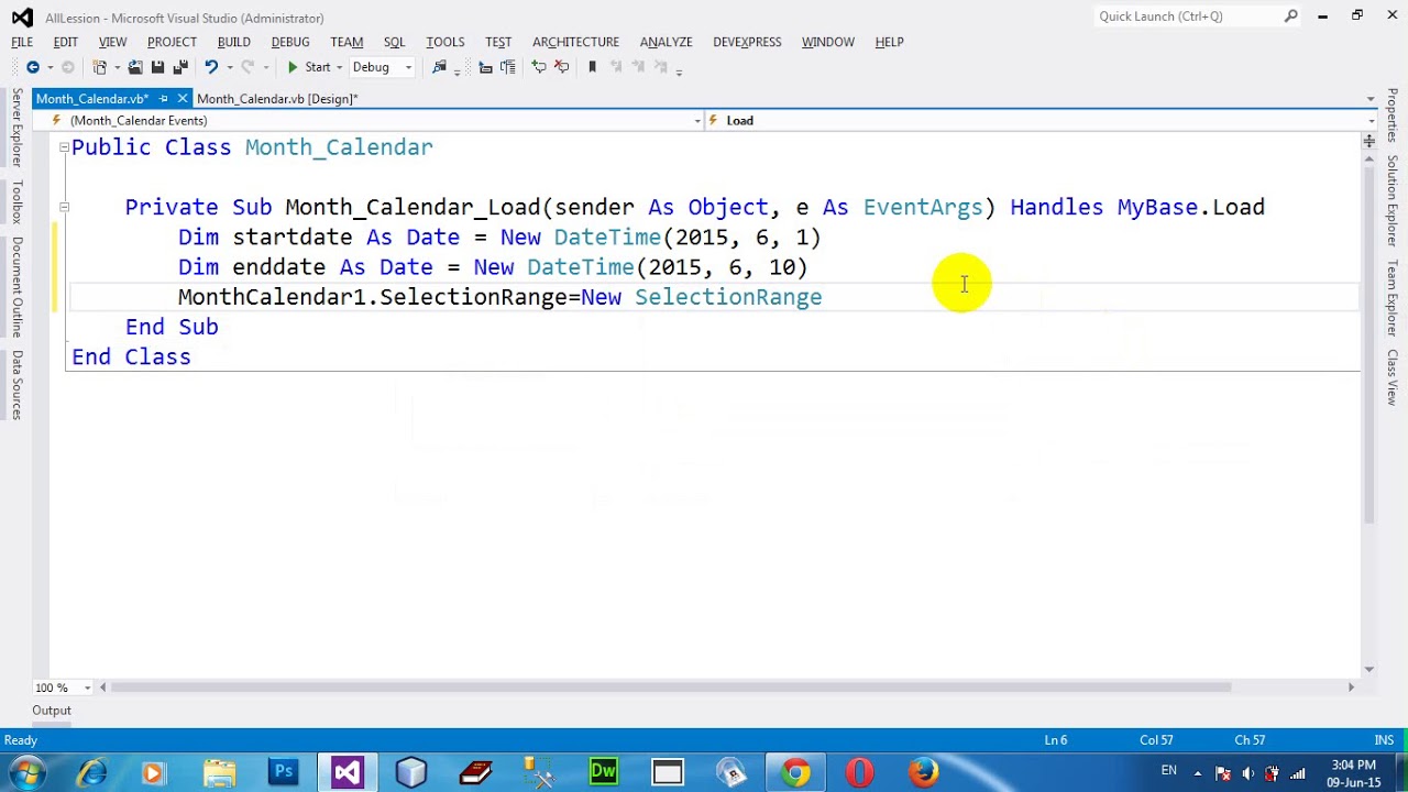 How to Select a Range of Dates in the MonthCalendar Control VB NET 2012