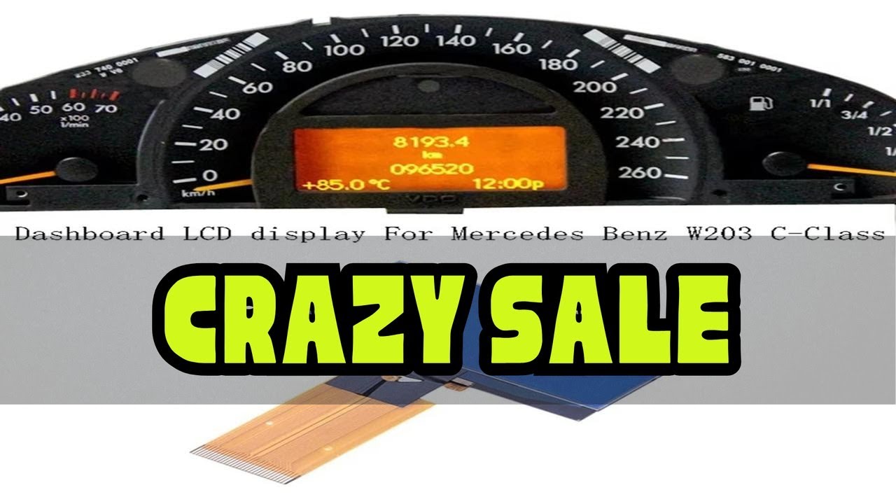 Dashboard LCD Display for Mercedes Benz W203 C-Class LCD Screen Instrument Cluster Pixel