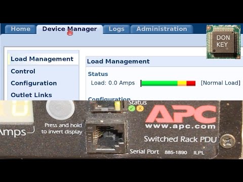 Setting up APC7920 PDU power distribution unit: IP address, web management HTTP, HTTPS, SSL, SSH