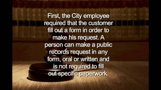 Public Records Request--What Municipalities Need To Know