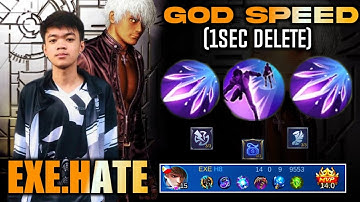 EXE.HATE GUSION GOD SPEED COMBO DELETE ENEMY IN 1SEC  |  GUSION GAMEPLAY