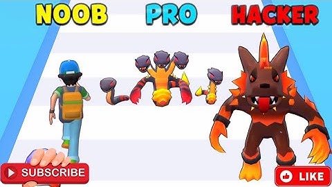 NOOB vs PRO vs HACKER In Monster Squad Rush #monstersquadrush #games #mrgames