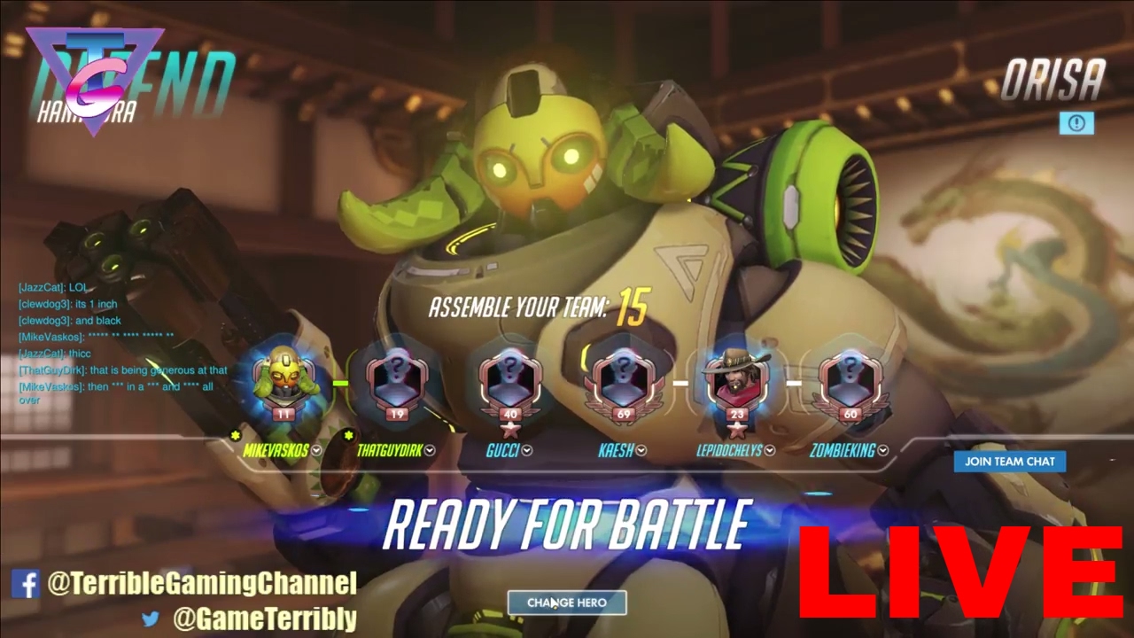 Terrible Gaming Live: Overwatch Orisa Hype is real! (Overwatch PTR New Update)