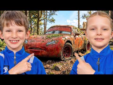 Kids Find and Fix a Rusty Lightning McQueen Car 🚗🔧