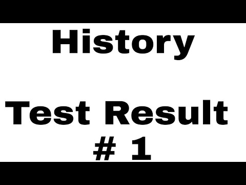 History test # 1 result - YouTube