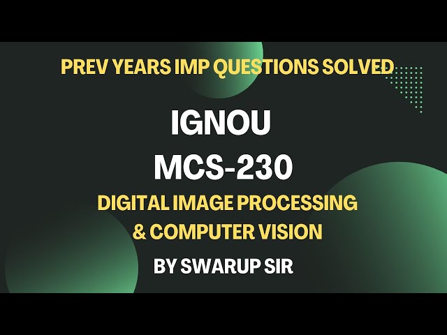 MCS-230 PREVIOUS YEARS QUESTIONS SOLVED #ignou #ignousolvedassignment #ignoumca