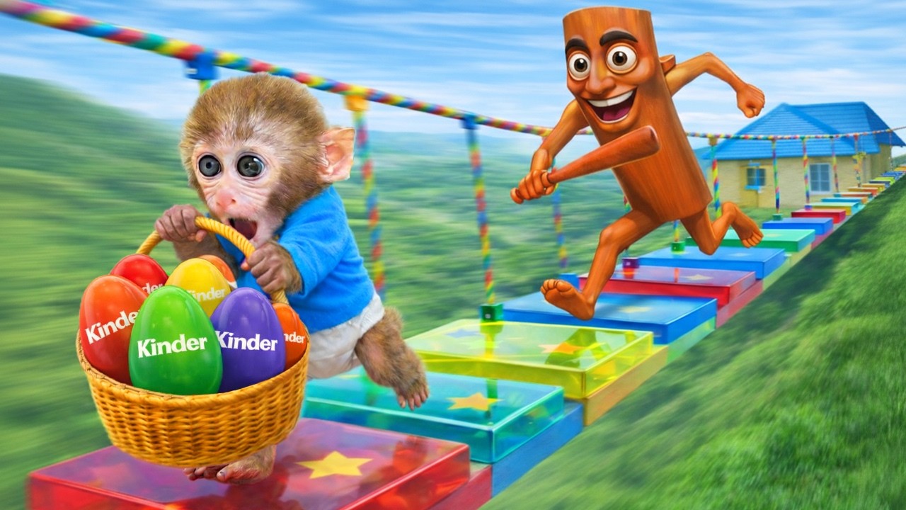 Affe JoJo Nimmt Kinder Schoko Eier Und Wird Von Tung Tung Sahur Verfolgt | JoJo und Freunde