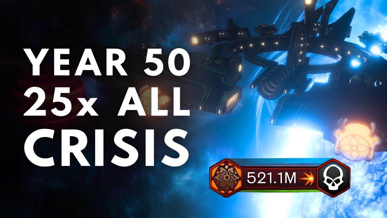 Stellaris Maginot Line Vs 25x ALL Crisis - 2250 Endgame