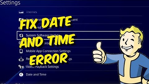 How To Fix PS4 Date And Time Error