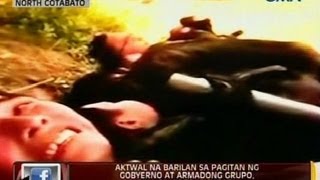 Aktwal na barilan  sa pagitan ng gobyerno at armadong grupo, kuha sa video; lima, sugatan screenshot 5