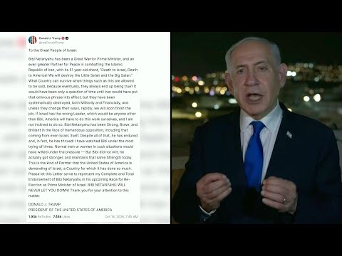 Trump respalda a Netanyahu antes de elecciones en Israel