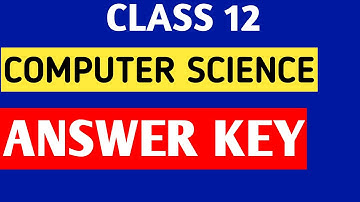 Computer Science Answer key Class 12 | Cbse Term 1 | Computer Science Answer key Solution