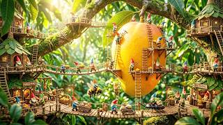 The Secret Life of Tiny Gnomes in a Giant Mango Garden – A Relaxing Miniature World