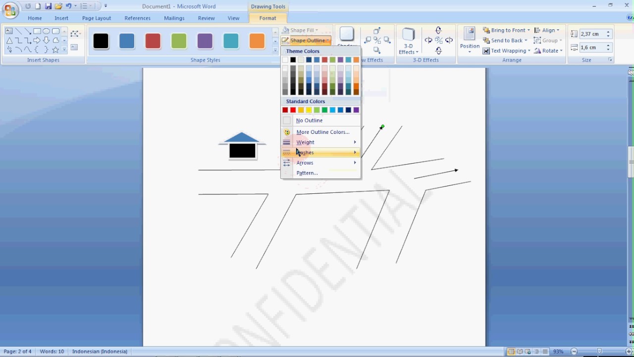 Design Cara Membuat Denah Rumah Di Ms Word 2007 2020 Rumahmewah45