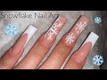 Snowflake Nail Art and Deep French | Winter Nails | Safiya Jordan