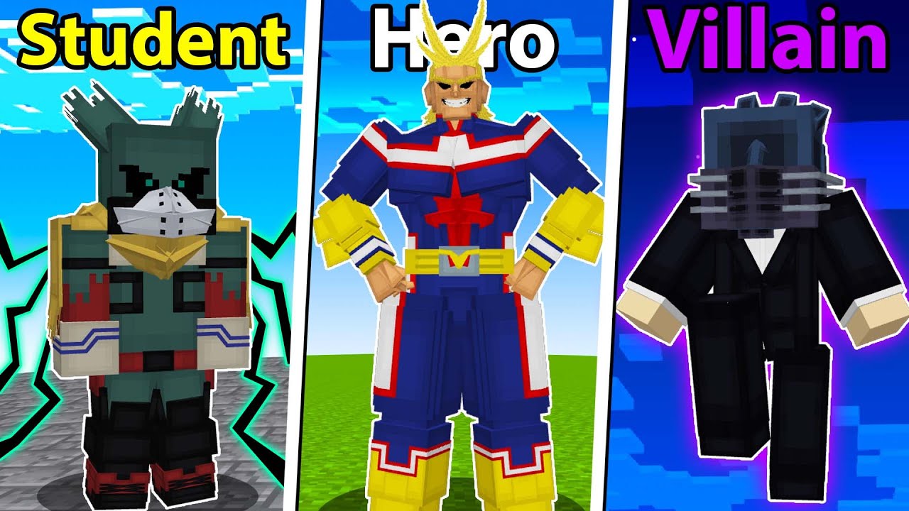 Choose Your Random Hero OR Villain Quirk In Minecraft, Then Battle