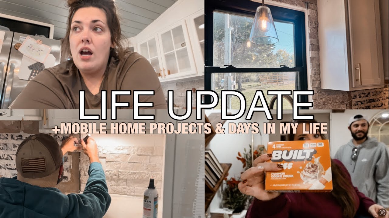 FINALLY A LIFE UPDATE (KINDA) WORKING ON A MOBILE HOME PROJECT + MOBILE HOME LIFE 
