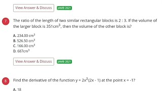 2021 JAMB Question 7 | Similar Shapes