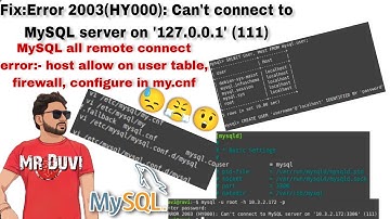 Fix:Error 2003(HY000): Can
