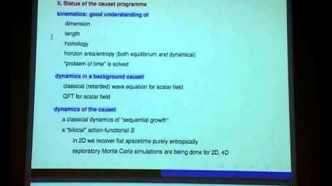 016 Geometry from order and number: Casual sets by Rafael D Sorkin