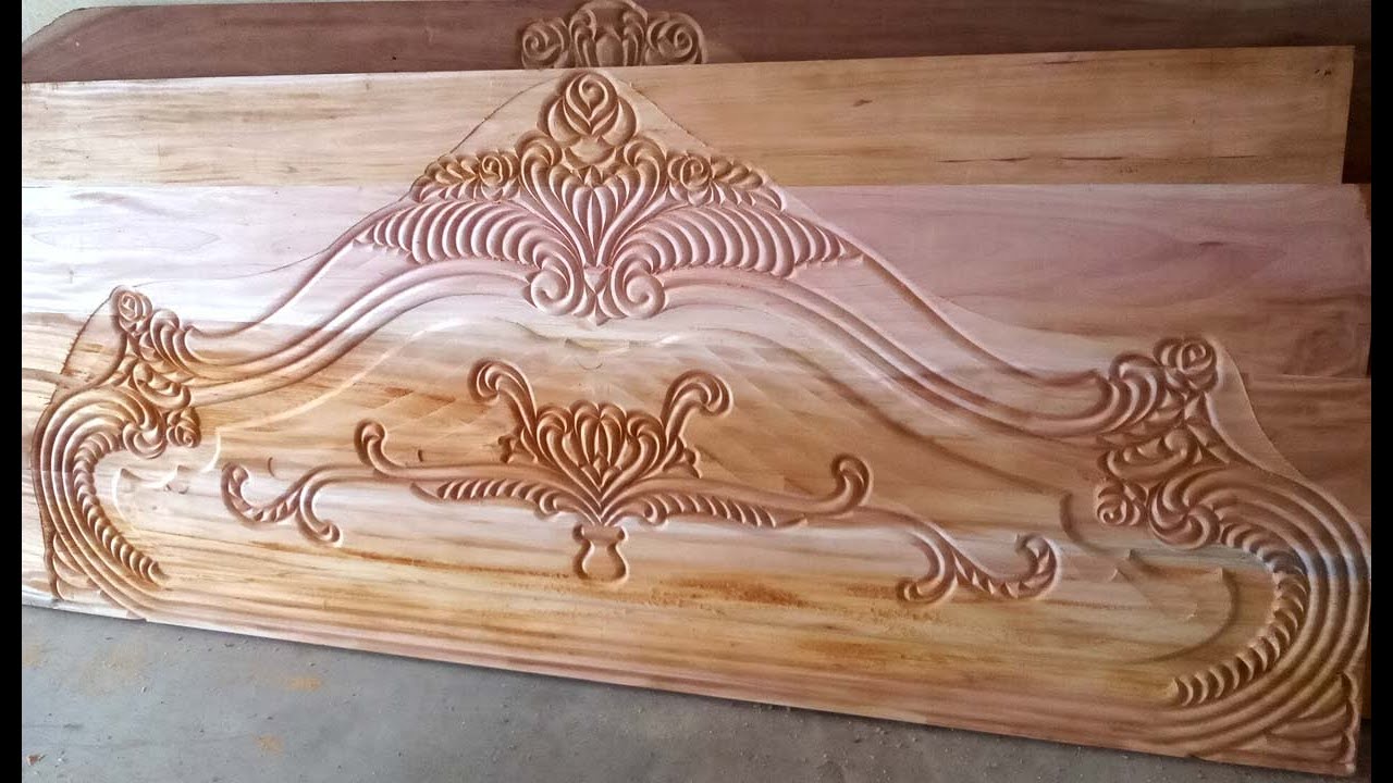 Sophisticated wooden bed design with cnc router machine | wooded ...