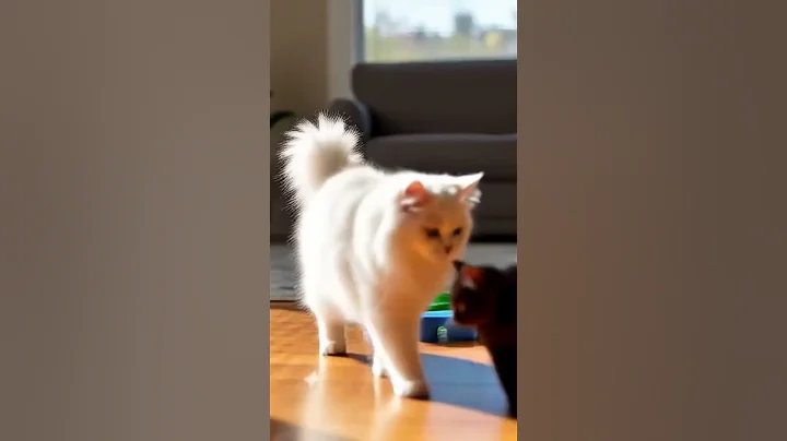 Video 11511221: white persian cat, persian cat black white, cat vs persian, cute cat playing, cat cute funny