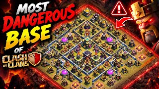 🔥 MOST DANGEROUS BASE IN COC 😱 YOU’VE NEVER SEEN THIS! #coc #clashofclan #gaming  screenshot 4