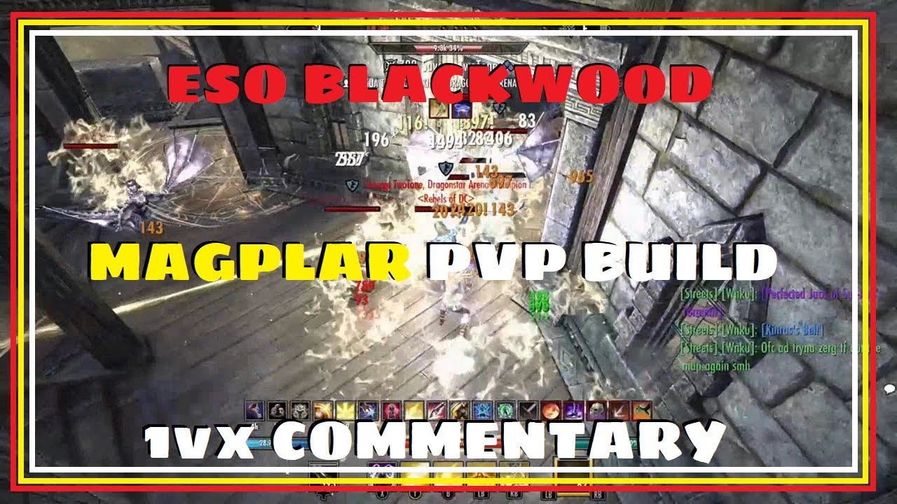 ESO Blackwood Magplar Solo PvP Build + 1vX Commentary YouTube