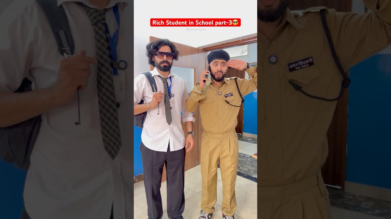 Rich Student in School part-3😎 #shorts #ytshorts #comedy #richstudent #school life