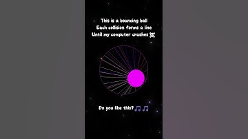 This is a bouncing ball Each collision forms a line Until my computer crashes☠ #space #art #artist