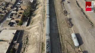 بعد انقطاع دام 19عاماً.. لحظة وصول أول قطار لنقل المسافرين إلى سامراء