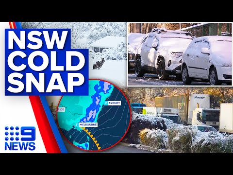 Black ice slows major roads as snow blankets parts of nsw | 9 news australia