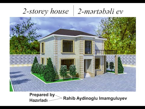 2-mərtəbəli ev layihəsi (2-storey house project)