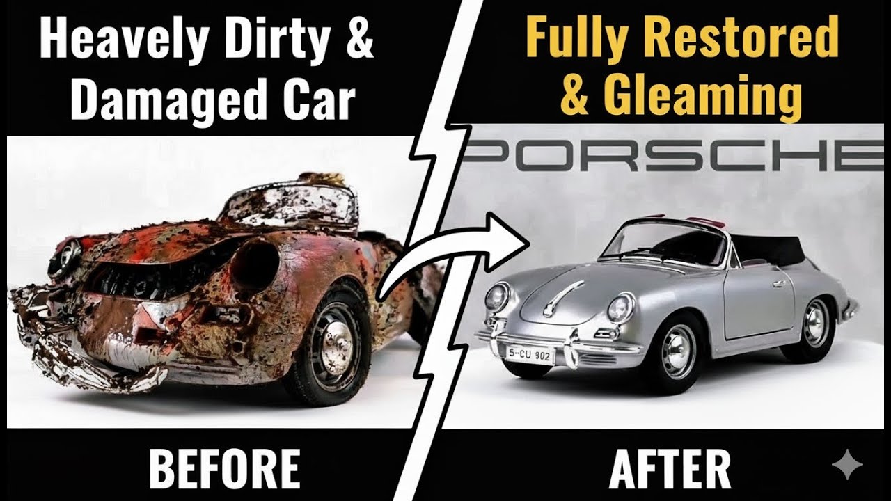 ASMR Restoration: Abandoned JDMSports Car Model Reborn! RustedJapanese Classic Toy to NEW