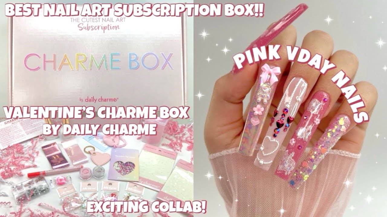 DAILY CHARME NAIL ART SUBSCRIPTION BOX VALENTINE’S DAY CHARME BOX