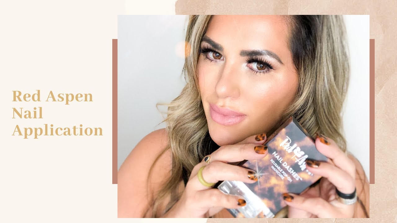 5 minute Red Aspen nail application. Reuseable nails.