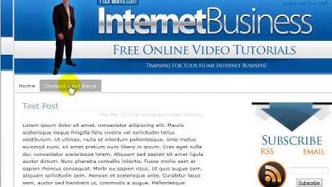 WordPress Video Tutorial 15 - Contact Forms for WordPress.