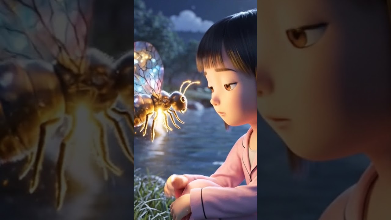 The little girl & butterfly 