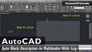AutoCAD Auto Block Description in Multileader With Lisp