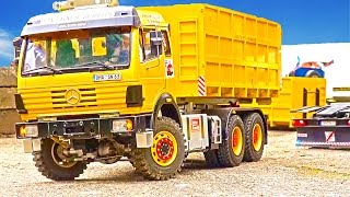 Amazing Detailed RC Container-Truck! RC Truck Action! MB SK 3-Axle! Hook-Lifter! Wedico! ScaleART!