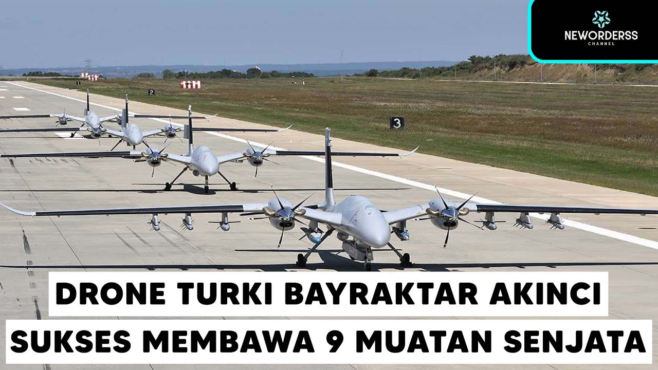 WOW!!! DRONE TURKI BAYRAKTAR AKINCI SUKSES TERBANG DENGAN MUATAN SENJATA DI SEMBILAN HARDPOINT