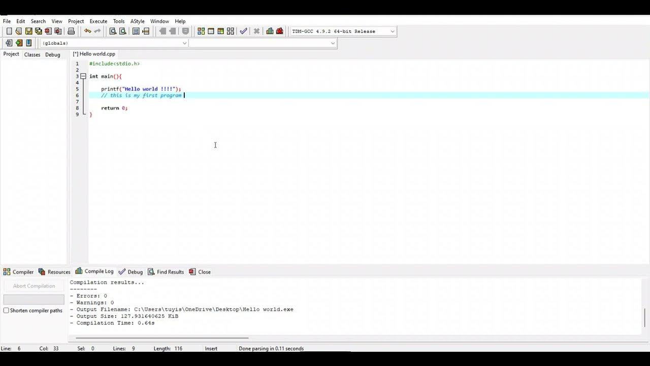 how to print helloworld using in C - YouTube