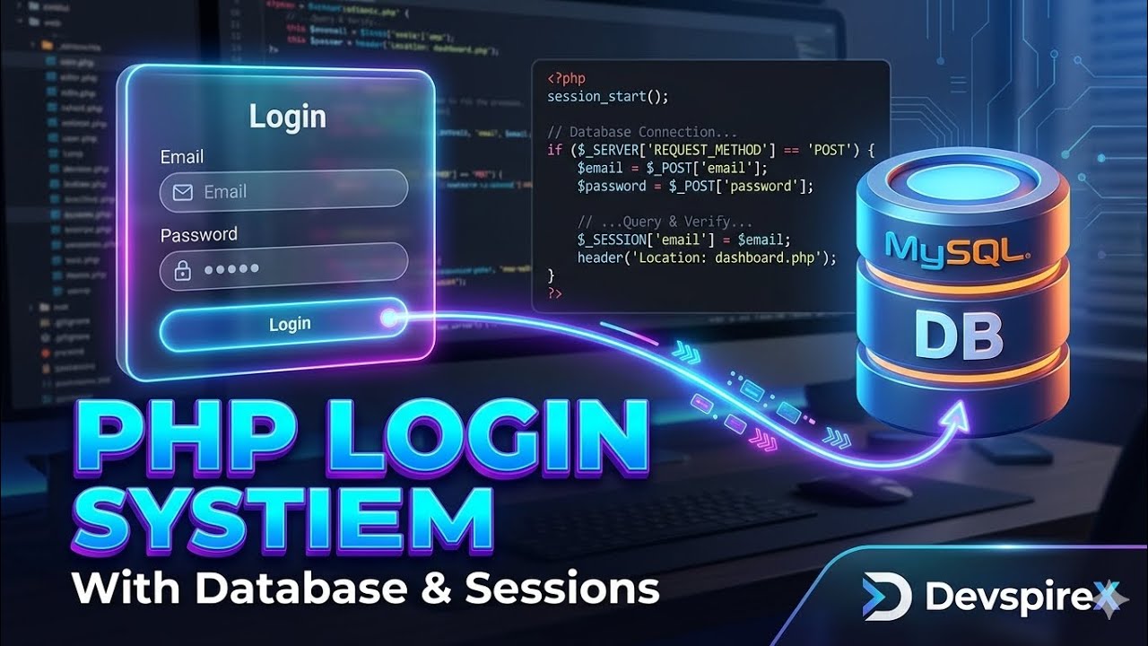 PHP Login System with MySQL & Sessions | Complete Beginner Tutorial ...