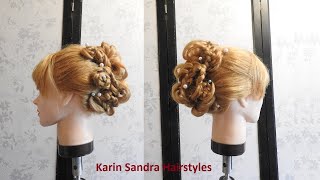 Easy Updo Hairstyle  - Easy Bridal Updo - Easy braided Bun Hairstyle - DIY Hairstyle