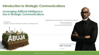 Leveraging Artificial Intelligence Use in Strategic Communications Day 1 Guide
