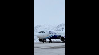 Landing in Leh | Snow-capped Mountains | IndiGo 6E