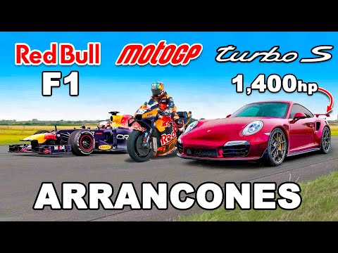 F1 vs Moto GP vs Porsche de 1,400hp: ARRANCONES
