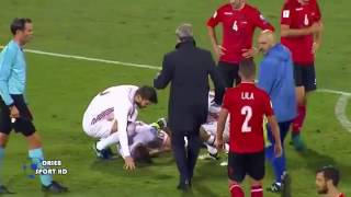 Sergio Ramos Severe Injury vs Albania 09 10 2016 HD 720p
