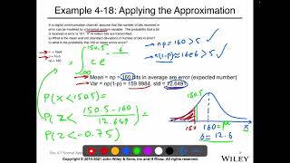 Week 6 lecture 1 Chapter 4 Normal approximation of Poisson and binomial distributions