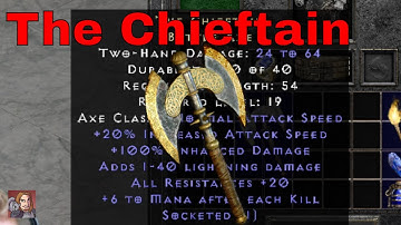 D2R Unique Items - The Chieftain (Battle Axe)